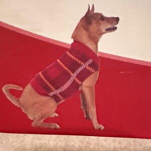 Stylish Red Plaid Dog Sweater
